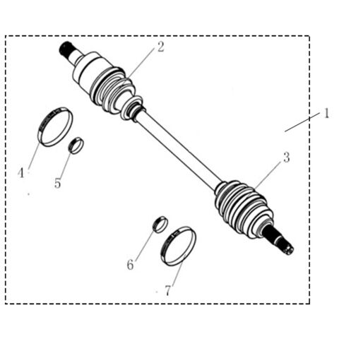 REAR LEFT DRIVE AXLE