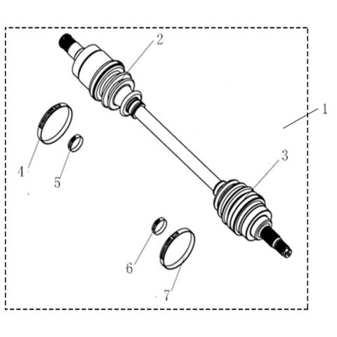 REAR LEFT DRIVE AXLE (XL)
