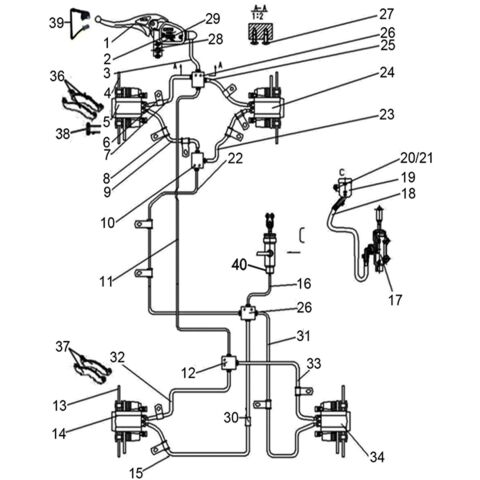 BRAKING SYSTEM (MATCH REAR DIFF. GEAR-BOX 35780)
