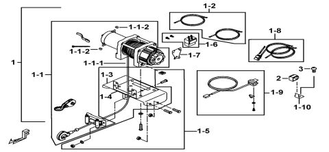 WINCH ASSY.(FOR COME UP)(OPTION)