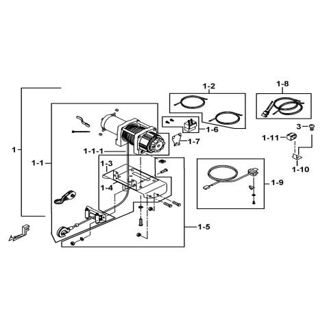WINCH ASSY.(FOR TGB-LY)(OPTION)