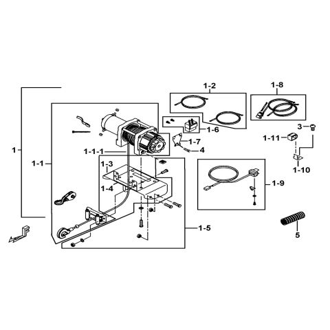 WINCH ASSY.(FOR TGB-LY)(OPTION)