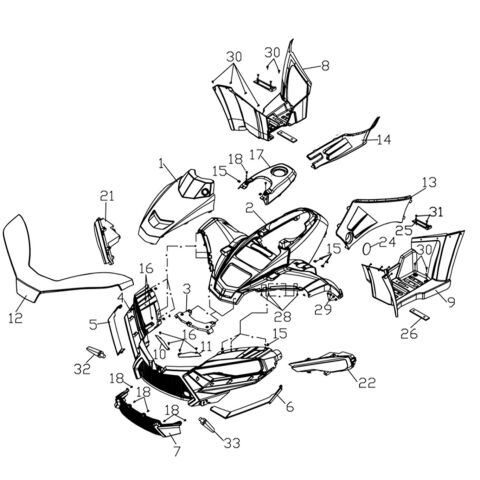 FRONT BODY (T3 EFI) (-ProMax ) (OPTION)