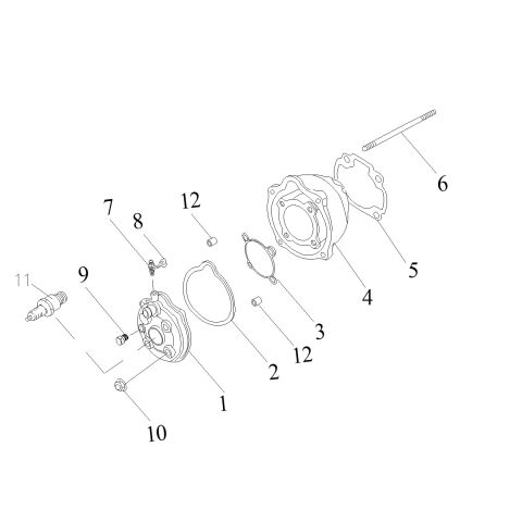 Cylinder, Cylinder Head, Spark Plug