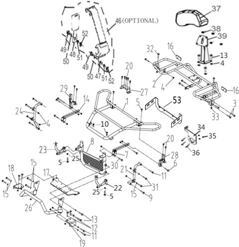 BUMPER AND RACK (EFI T3, NON HOMOLOGATED)