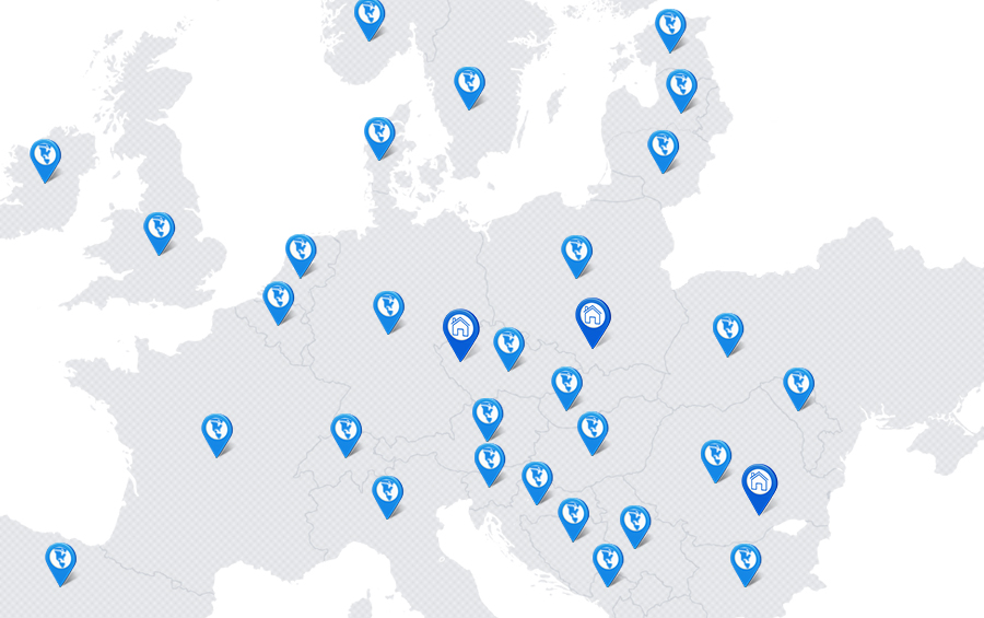 ASP Group dealer network across Europe