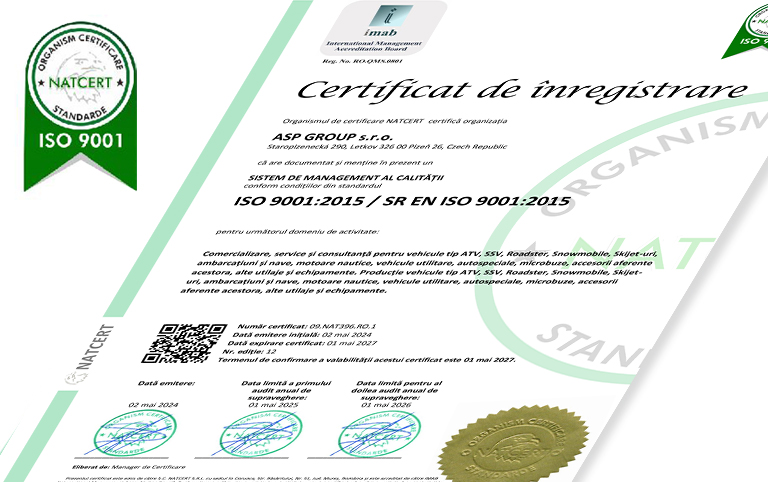 ASP Group ISO 9001:2015 certification